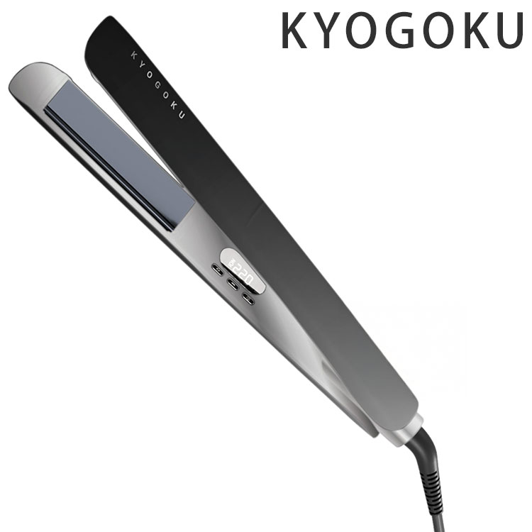 ストレートアイロン ストレート KYOGOKU ナノシルクケラチン カール 2WAY コテ 25mm 220℃ 9段階 ケラチン ナノイオン 痛みにくい 保湿 両用アイロン プレート【送料無料】