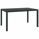vidaXL ガーデンテーブル ブラック 150x90x74cm アルミ&WPC製家具 アウトドア家具 アウトドアテーブル(代引不可)