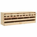 vidaXL 鶏用 産卵箱 コンパートメント5点付き 117x33x38cm パイン無垢材ビジネス&工業用 農業 畜産 孵卵器(代引不可)(4)