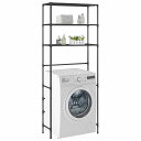 vidaXL 洗濯機上収納ラック 3段 ブラック 69x28x169cmホーム&ガーデン バスルーム用品 タオルラック・ホルダー(代引不可)
