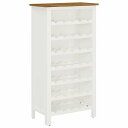 vidaXL ワインキャビネット 56x32x110cm オーク無垢材家具 キャビネット&収納 ワインラック(代引不可)