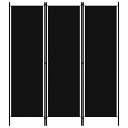 vidaXL 間仕切り 3枚パネル ブラック 150x180cm家具 間仕切り(代引不可)(3)