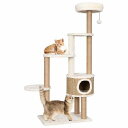 vidaXL キャットタワー 高級クッション&爪とぎポール付き 148cm シーグラス製動物&ペット用品 ペット用品 猫用品 猫用家具(代引不可)【送料無料】