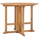 vidaXL 折りたたみガーデンダイニングテーブル 90x90x75 cm チーク無垢材家具 アウトドア家具 アウトドアテーブル(代引不可)