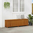 vidaXL ガーデン収納ボックス 200x50x58cm アカシア無垢材家具 アウトドア家具 屋外収納ボックス(代引不可)
