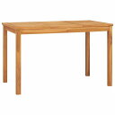 vidaXL ガーデンダイニングテーブル 120x70x77cm チーク無垢材家具 アウトドア家具 アウトドアテーブル(代引不可)