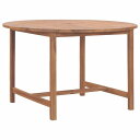 vidaXL ガーデンダイニングテーブル 直径110x75 cm チーク無垢材家具 アウトドア家具 アウトドアテーブル(代引不可)