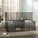 vidaXL 小動物ケージ ブラック 143x107x93cm PP&スチール動物&ペット用品 ペット用品 小動物用品 小動物 飼育・ケージ(代引不可)【送料無料】(4)