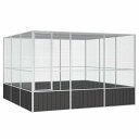 vidaXL バードケージ アントラシート 302.5x324.5x211.5 cm 亜鉛メッキ鋼動物&ペット用品 ペット用品 鳥用品 取りかご・スタンド(代引不可)