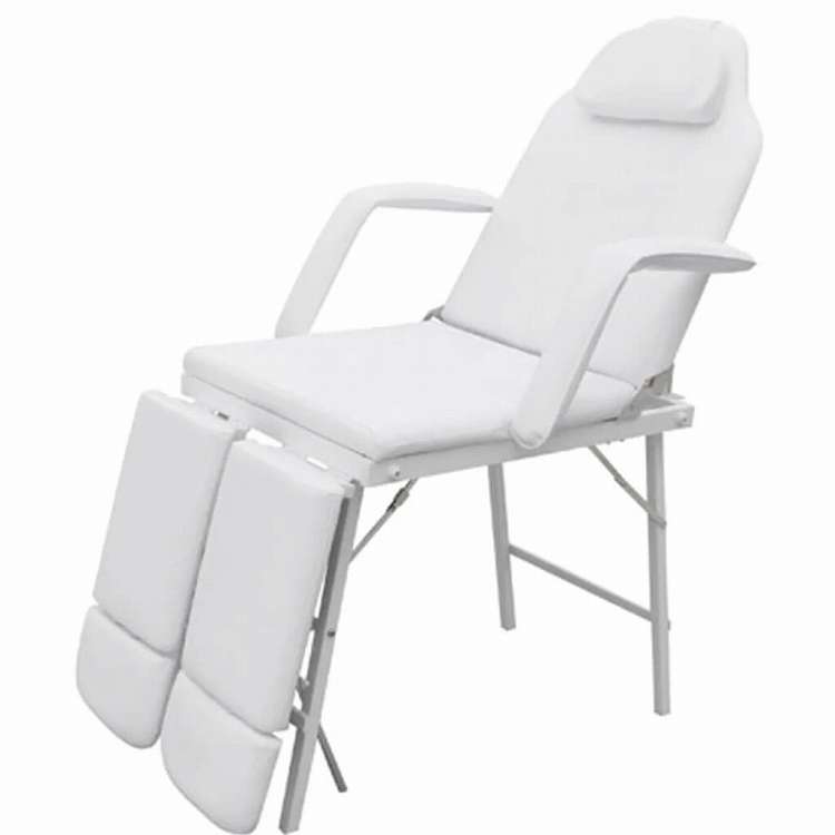 vidaXL 携帯用 フェイシャルエステチェア 合成皮革 185x78x76cm ホワイト ヘルス&...