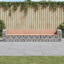 vidaXL ガーデンベンチ 蛇籠デザイン 347x71x65.5 cm ダグラス無垢材家具 アウトドア家具 屋外椅子 アウトドアベンチ(代引不可)
