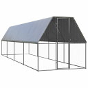 vidaXL 屋外鶏小屋 2x8x2m 亜鉛メッキ鋼製動物&ペット用品 ペット用品 小動物用品 小動物 飼育・ケージ(代引不可)【送料無料】(4)