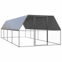 vidaXL 屋外鶏小屋 3x8x2m 亜鉛メッキ鋼製Animals & Pet Supplies ペット用品 小動物用品 小動物 飼育・ケージ(代引不可)