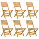 vidaXL 折りたたみガーデンチェア 6点 47x62x90 cm チーク無垢材家具 アウトドア家具 屋外椅子 アウトドアベンチチェア(代引不可)【送料無料】