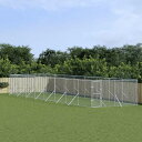 vidaXL 屋外用犬小屋 シルバー 4x16x2m 亜鉛メッキ鋼製Animals & Pet Supplies ペット用品 犬用品 犬小屋・ドッグラン(代引不可)