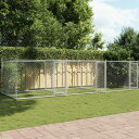 vidaXL 犬用ケージ ドア付き グレー 6x2x1.5 m 亜鉛メッキ鋼Animals & Pet Supplies ペット用品 犬用品 犬小屋・ドッグラン...