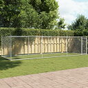 vidaXL 犬用ケージ ドア付き グレー 6x2x1.5 m 亜鉛メッキ鋼動物&ペット用品 ペット用品 犬用品 犬小屋・ドッグラン(代引不可)【送料無料】