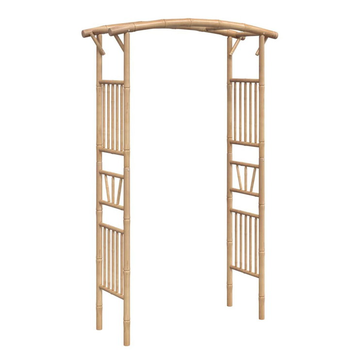 vidaXL バラアーチ 竹製 118x40x187 cmホーム&ガーデン芝&ガーデンアウトドアリビングアウトドアストラ..