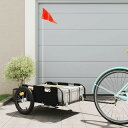 vidaXL 自転車用トレーラー ブラック オックスフォード生地&鉄スポーツグッズアウトドアレクリエーションサイクリング自転車用アクセサリ自転車トレーラー(代引不可)