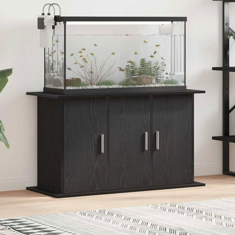vidaXL 水槽スタンド ブラックオーク 101×41×58cm エンジニアードウッド 動物 ペット用品 ペット用品 ..