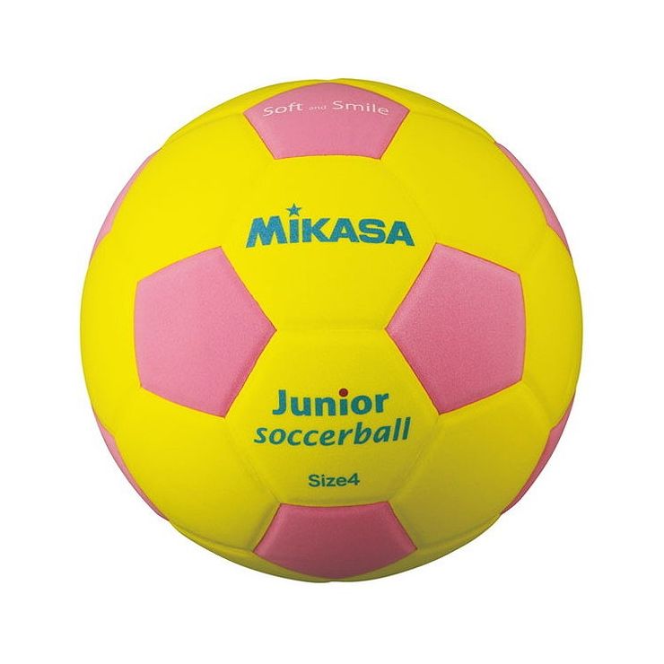ミカサ(MIKASA) スマイルサッカーボール 4号 イエロー×ピンク SF4JYP 1