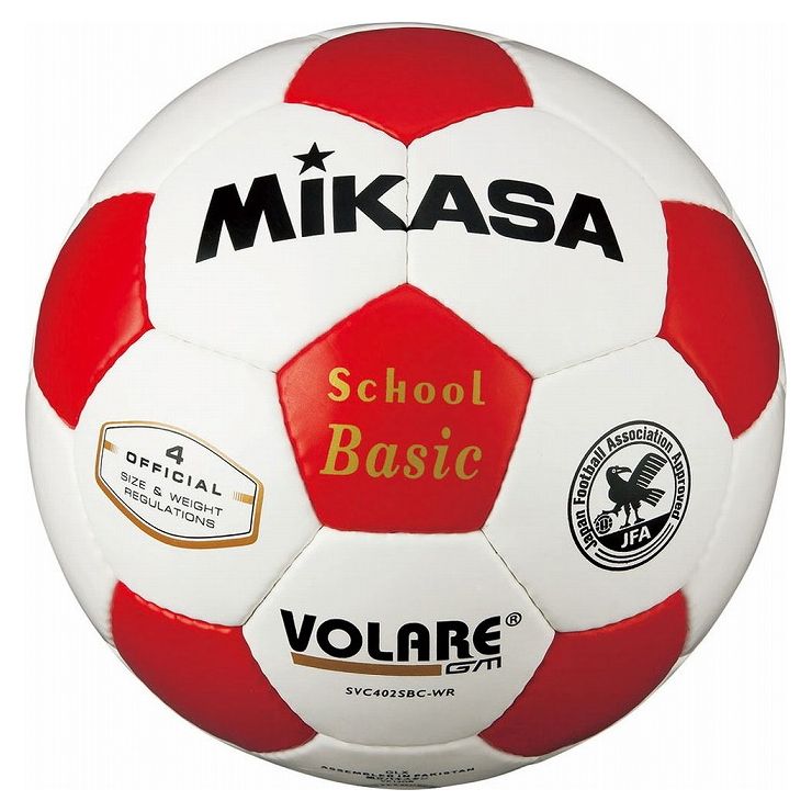 ミカサ(MIKASA) サッカーボール 検定球4号 ホワイト×レッド SVC402SBC 【カラー】ホワイト×レッド通販 サッカー 用品 セール