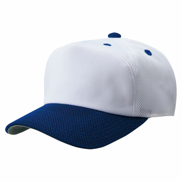ZETT フロントパネル型後メッシュキャップ BH158A ホワイト×ロイヤルブルー 1125 サイズ XFREE (59〜62..