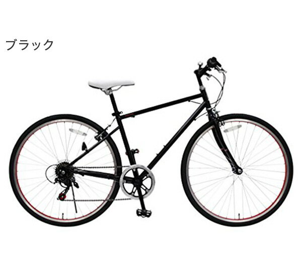 TOP ONE 自転車 26インチ クロスバイク シマノ製6段ギア ワイヤー錠 LEDライト付 MCR266 通勤 通学(代引不可)【送料無料】