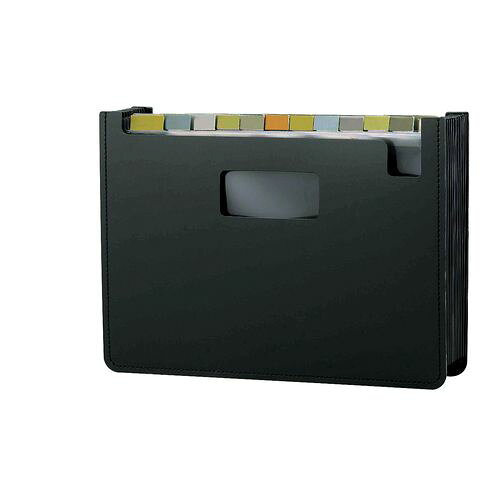 セキセイ A4ドキュメントスタンド 12ポケット FB-2312 ブラック ZDK0101