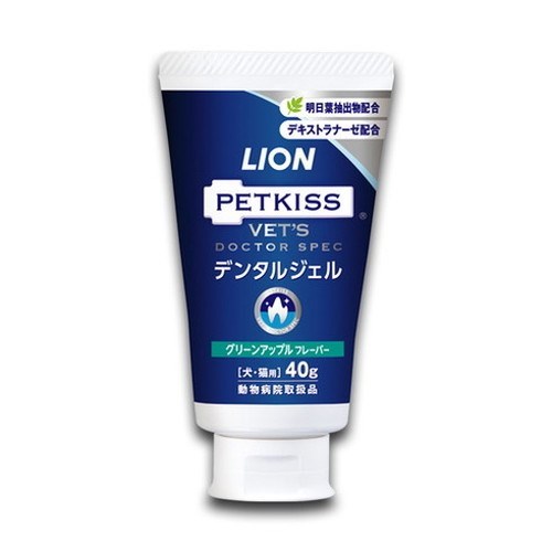 リコメン堂ペット館の【4個セット】 ライオンペット PETKISS ベッツドクタースペック デンタルジェル グリーンアップル 犬猫用 40g【送料無料】｜アングル2