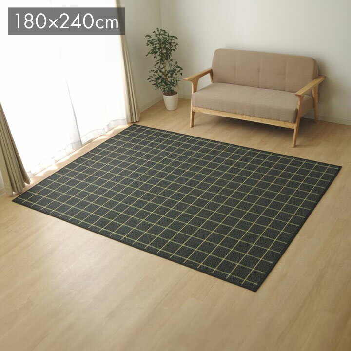 Cork - ラグ カーペット バンブー 竹 シンプル 『DXステラ』 ブラック 約180×240cm ステラ(代引不可)【送料無料】
