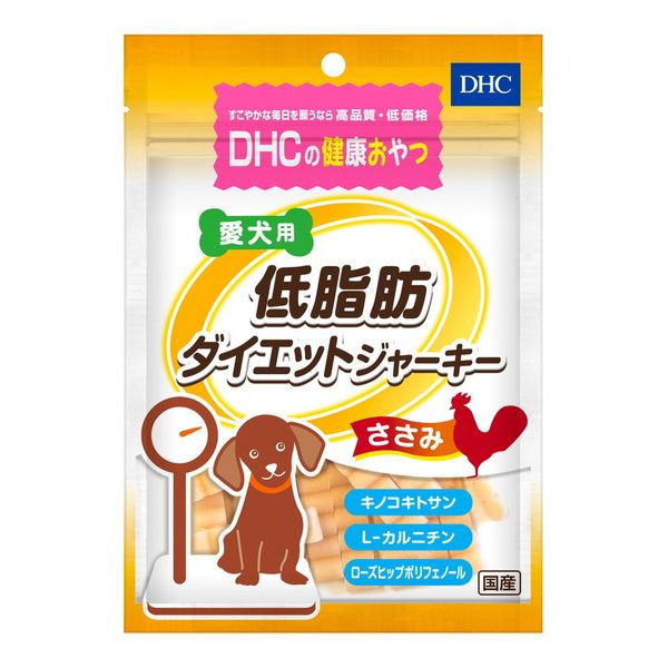 【商品詳細】素材のおいしさを生かしながら、脂肪分をカットしたヘルシージャーキー原材料　又は　材質など鶏ささみ、米粉、L-カルニチンL-酒石酸塩、キトグルカン（キノコ由来食物繊維）、ローズヒップエキス、加工澱粉、グリセリン、ソルビトール、セルロース日本製【送料について】北海道、沖縄、離島は送料を頂きます。