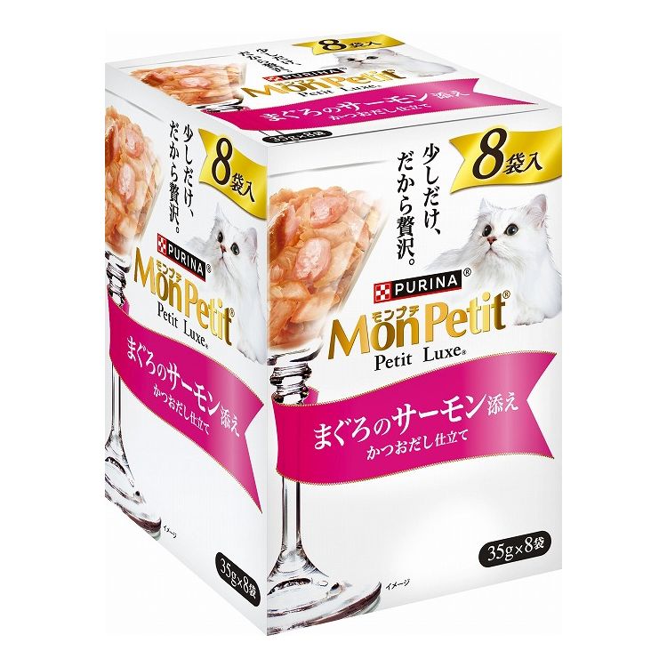 乐天商城 - ネスレ日本 モンプチ プチリュクスパウチ 鮪サーモン 35g×8P