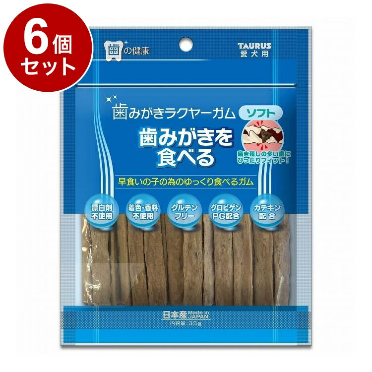 【6個セット】 トーラス 歯みがきラクヤーガム ソフト 35g【送料無料】