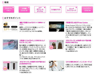 テスコム プロテクトイオン ヘアードライヤー TID2600-W ホワイト 大風量(代引不可)【送料無料】