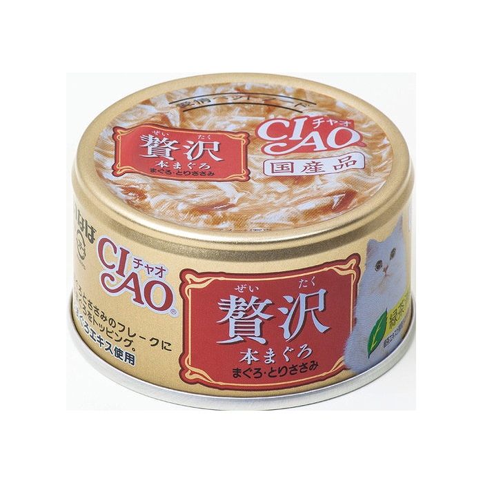 樂天商城 - いなばペットフード CIAO 贅沢 本まぐろ まぐろ・とりささみ 80g