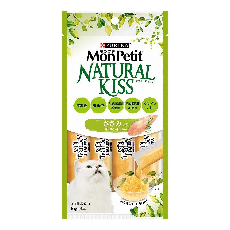 樂天商城 - ネスレ日本 ネスレピュリナペットケア Mon Petit モンプチ ナチュラルキッス ささみ入りチキンゼリー 10g×4本