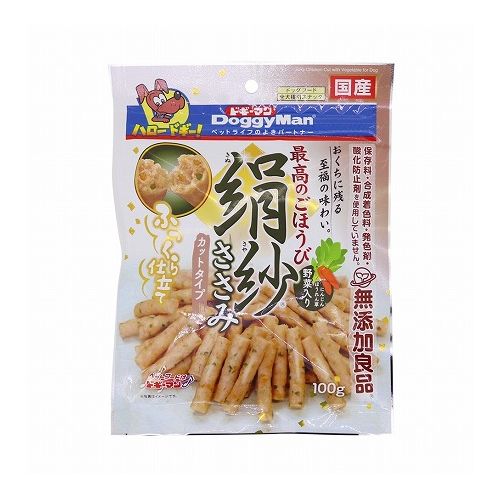 【取り寄せ品のご注意事項（ご注文前にご確認ください）】・本商品は原則注文後のキャンセルはお受けできません。・本商品と他商品で同梱注文をいただき、仮に他商品が完売等でご用意できない場合でも本商品は発送させていただきます。・本商品を複数（2点以上）注文いただき、完売等で注文数のご用意できない場合でもご用意できた数量は発送させていただきます。【商品説明】商品説明・絹のようになめらかで、ふんわりやさしい口当たり・おくちの中にふわっと広がる、ささみの旨みと香り・ビタミン、ミネラルを含むにんじん、ほうれん草入り・保存料、合成着色料、発色剤不使用・原材料(成分)肉類(鶏ササミ、鶏胸肉、鶏肉)、小麦粉、糖類、タピオカでん粉、植物油脂、野菜類(ほうれん草、にんじん)、コラーゲンペプチド、魚軟骨抽出物(コンドロイチン含有)、グリセリン、トレハロース、膨張剤、ソルビトール、ミネラル類(ナトリウム)、ポリリン酸ナトリウム、着色料(クチナシ、ルテイン、クロレラ)、グルコサミン・賞味／使用期限(未開封)※仕入れ元の規定により半年以上期限の残った商品のみ出荷致します12ヶ月・原産国または製造地日本・保存方法別途パッケージに記載・メーカー名ドギーマンハヤシ 株式会社【送料について】北海道、沖縄、離島は送料を頂きます。