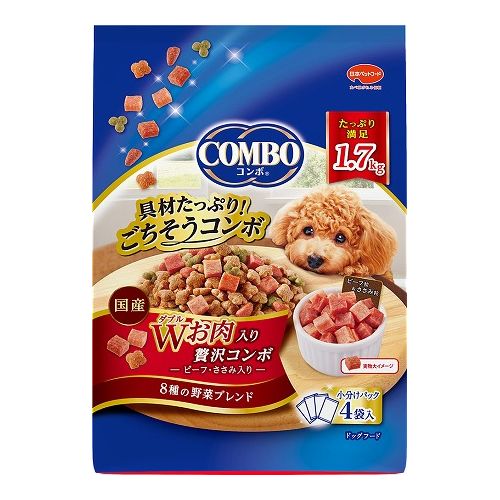 日本ペットフード コンボ Wお肉入り贅沢コンボ 1.7kg 1