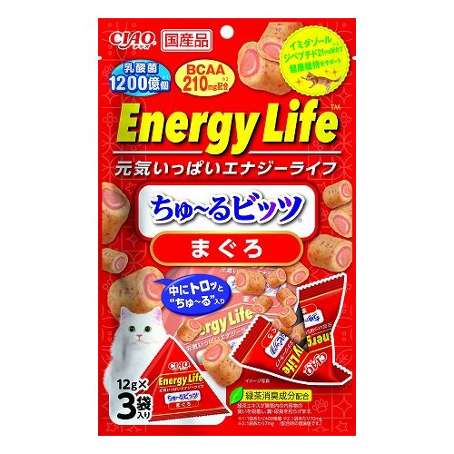 いなばペットフード CIAO EnergyLifeちゅ~るビッツ まぐろ 12g×3袋