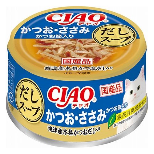 樂天商城 - いなばペットフード CIAO だしスープ かつお・ささみ かつお節入り 75g