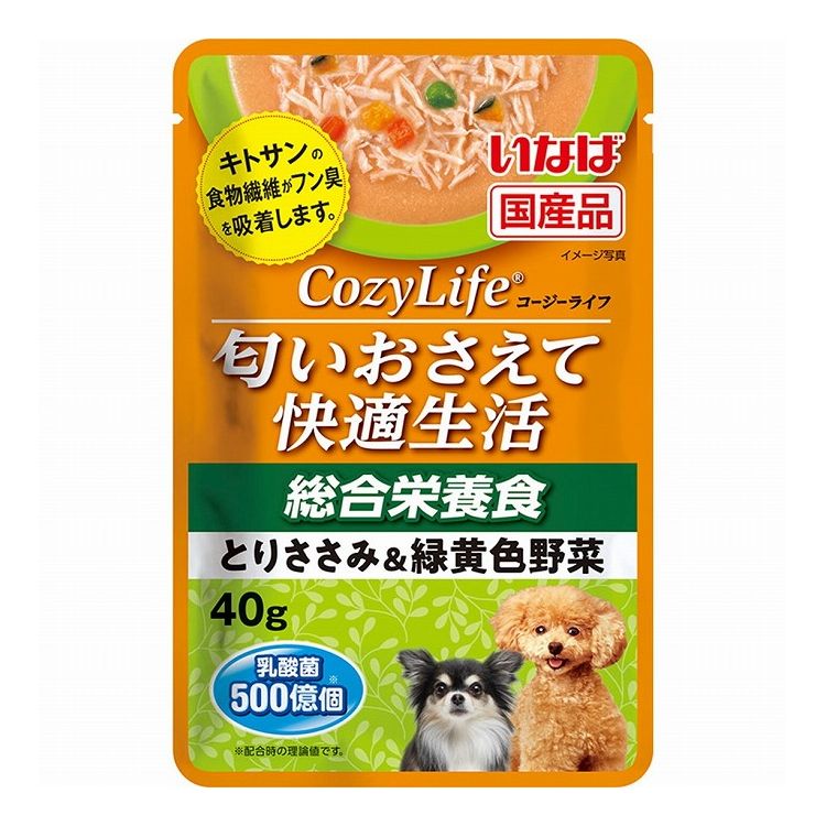 【24個セット】 いなば CozyLifeパウチ 総合栄養食 とりささみ&緑黄色野菜 40g x24【送料無料】