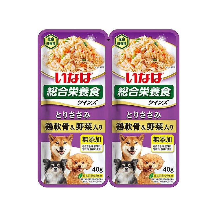 樂天商城 - 【12個セット】 いなば ツインズ とりささみ 鶏軟骨&野菜入り 80g(40g×2) x12