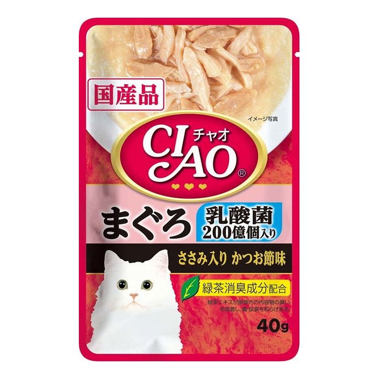 【取り寄せ品のご注意事項（ご注文前にご確認ください）】・本商品は原則注文後のキャンセルはお受けできません。・本商品と他商品で同梱注文をいただき、仮に他商品が完売等でご用意できない場合でも本商品は発送させていただきます。・本商品を複数（2点以上）注文いただき、完売等で注文数のご用意できない場合でもご用意できた数量は発送させていただきます。【商品説明】いつもの食事やおやつに♪・素材を細かくペースト状にしました。・いつもの食事やおやつにも便利な使い切りサイズ。・乳酸菌・ガラクトオリゴ糖配合により健康を維持し、お腹の調子を保ちます。・緑茶エキスが腸管内の内容物の臭いを吸着し、糞・尿臭を和らげます。●原材料(成分)鶏肉(ささみ)、まぐろ、かつお節エキス、糖類(オリゴ糖等)、殺菌乳酸菌、植物性油脂、増粘剤(加工でん粉)、増粘多糖類、ミネラル類、調味料(アミノ酸等)、ビタミンE、紅麹色素、緑茶エキス●賞味／使用期限(未開封)24ヶ月※仕入れ元の規定により半年以上期限の残った商品のみ出荷致します。●保存方法別途パッケージに記載●メーカー名いなばペットフード 株式会社【送料について】北海道、沖縄、離島は送料を頂きます。