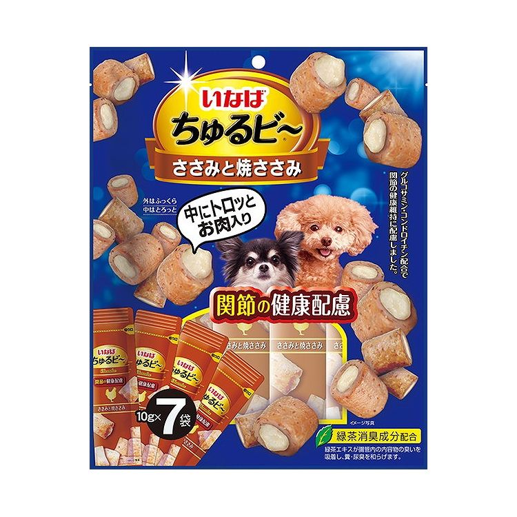 【8個セット】 いなば ちゅるビ~ ささみと焼ささみ 関節の健康配慮 10g×7袋 x8【送料無料】