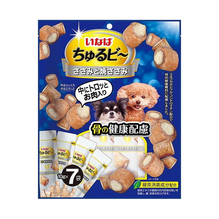 樂天商城 - 【8個セット】 いなば ちゅるビ~ ささみと焼ささみ 骨の健康に配慮 10g×7袋 x8【送料無料】
