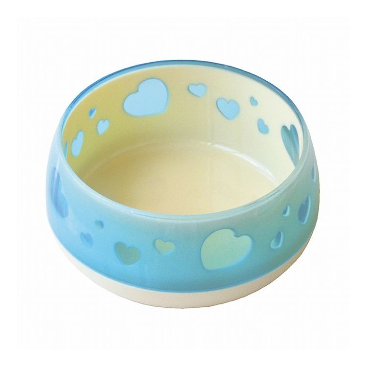 ペッツルート おいしく見えるワン食器 S ブルーハート