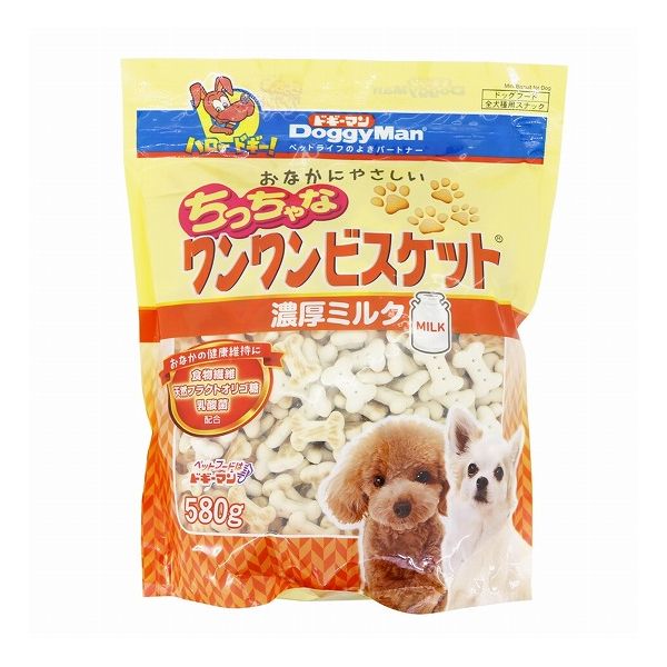 【4個セット】 ドギーマン おなかにやさしい ちっちゃなワンワンビスケット 濃厚ミルク 580g x4【送料無料】