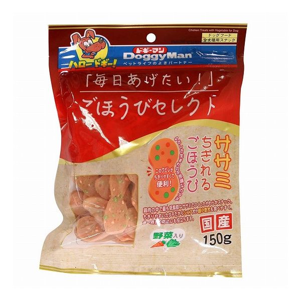 樂天商城 - 【6個セット】 ドギーマン ごほうびセレクト ササミちぎれるごほうび野菜入り 150g x6【送料無料】