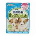 【商品説明】お腹にやさしい乳糖ゼロ！毎日の健康習慣！・乳糖ゼロ、お腹にやさしい愛犬用の牛乳。1歳までの成長期用。ラクトフェリン配合。九州産生乳使用。国産。・おなかにやさしい乳糖ゼロ。製造過程で乳糖を完全分解。・九州産生乳をそのまま国内工場で製造。安心できるおいしさ。・着色料や香料は使用せず、生乳の旨さを最大限引き出している。・成長期にうれしいラクトフェリン配合。毎日飲める美味しい牛乳。タウリン配合。●原材料(成分)生乳、乳たん白濃縮物、植物油脂、乳化剤、乳糖分解酵素、酸化防止剤(亜硫酸塩)、タウリン、ラクトフェリン濃縮物、ミネラル類(鉄)●賞味／使用期限(未開封)12ヶ月※仕入れ元の規定により半年以上期限の残った商品のみ出荷致します●保存方法別途パッケージに記載●原産国または製造地日本●メーカー名ドギーマンハヤシ 株式会社【送料について】北海道、沖縄、離島は送料を頂きます。